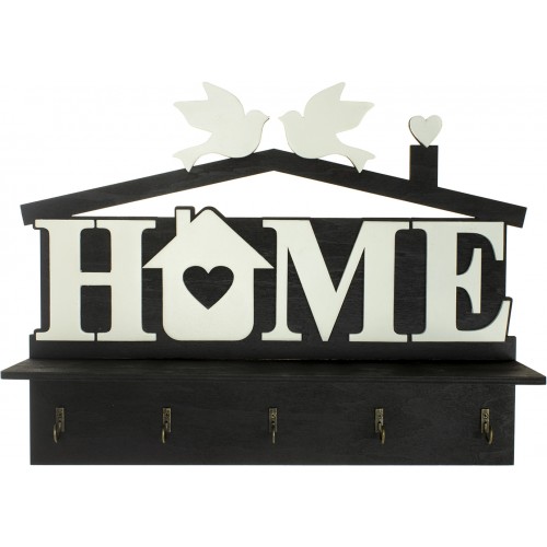 Ключница Home с голубками 30х39х8см фанера