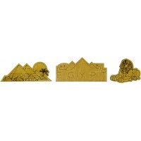 Магниты Egypt (набор 3 шт) 4-5 см фанера лакированная