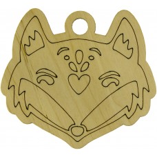 Игрушка новогодняя Лиса 8х9см фанера (5)