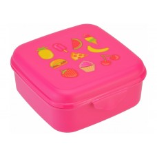 Ланч бокс пластиковий Economix 850 мл Food, малиновий (12) E98397  