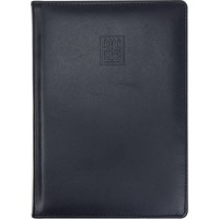 Щоденник А5 Optima датований 2026 синій натуральна шкіра O25200-02