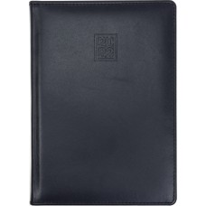 Щоденник А5 Optima датований 2026 синій натуральна шкіра O25200-02