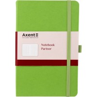 Блокнот А5 твердая обложка 96 листов клетка Partner салатовый 8201-04 Axent