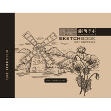 Скетчбук 36/100 A6 чистые листы, офсет, крафт Мандарин (10) 7БЦ/БК029/01/2105