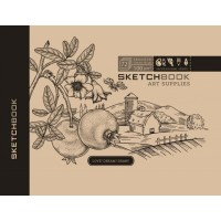 Скетчбук 36/100 A6 чисті аркуші, офсет, крафт Мандарин (10) 7БЦ/БК029/02/2106   
