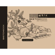 Скетчбук 36/100 A6 чистые листы, офсет, крафт Мандарин (10) 7БЦ/БК029/02/2106