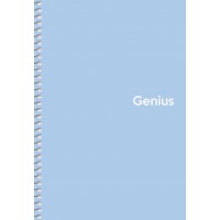 Блокнот на пружине A5 80 листов клетка пластиковая обложка Genius (4) (80) A5-080-6804 K Школярик