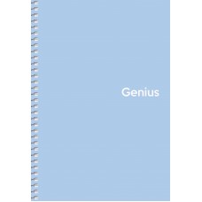 Блокнот на пружині A5 80 аркушів клітинка пластикова обкладинка Genius (4) (80) A5-080-6804 K Школярик
