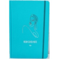 Блокнот A6 80 листов без линовки Neon silver note blue 904488 Profiplan