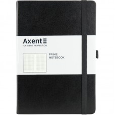 Блокнот A5 96 листов клетка картонная обложка Partner Prime черный (18) 8305-01-A Axent