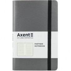 Блокнот B6 96 листов клетка картонная обложка Partner Soft серый (18) 8206-15 Axent