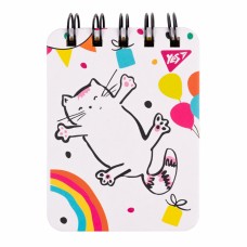 Блокнот на пружине A7 100 листов линия Sketch animal. Happy cat, пластиковый карман (25) (50) 681825  Yes 