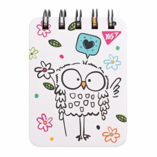 Блокнот на пружине A7 100 листов линия Sketch animal. Owlt, пластиковый карман (25) (50) 681824  Yes 
