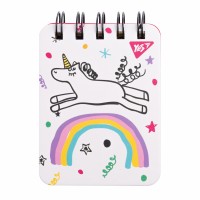Блокнот на пружине A7 100 листов линия Sketch animal. Unicorn, пластиковый карман (25) (50) 681823  Yes 