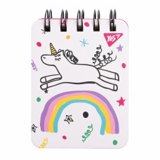 Блокнот на пружине A7 100 листов линия Sketch animal. Unicorn, пластиковый карман (25) (50) 681823  Yes 