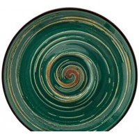 Блюдце керамическое Spiral Green 15 см Wilmax (6) (48) WL-669536/5366  