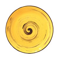Тарілка керамічна Spiral Yellow кругла 23 см Wilmax (3) (24) WL-669413/4137