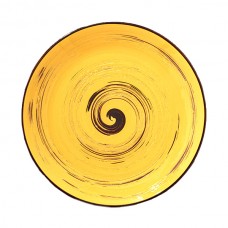 Тарелка керамическая Spiral Yellow круглая 23 см Wilmax (3) (24) WL-669413/4137  