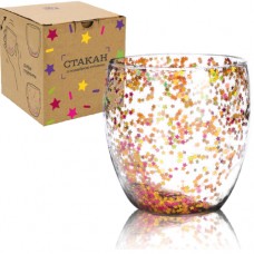  Склянка скло 240 мл Зірка з подвійною стінкою S&T (36) №201-33