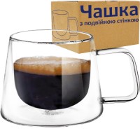 Чашка стекло 200 мл с двойной стенкой S&T (1) (36) 202-22  