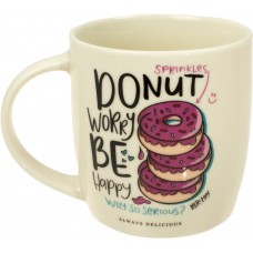 Чашка керамическая 350 мл Bone I Like donut бочка Галерея (12) 75021230/RX-N16870
