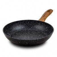 Сковорідка мармурове покриття Benson 24см дерев'яна ручка BN-524/5498