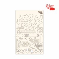 Чіпборд для скрапбукінгу "Rosa Talent" Стрілки картон 12,6х20см білий №94232057