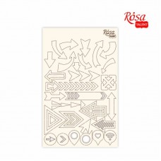 Чіпборд для скрапбукінгу "Rosa Talent" Стрілки картон 12,6х20см білий №94232057
