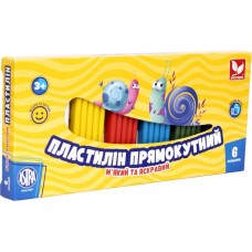 Пластилін 6 кольорів 130 гр Школярик (24) 303116001 