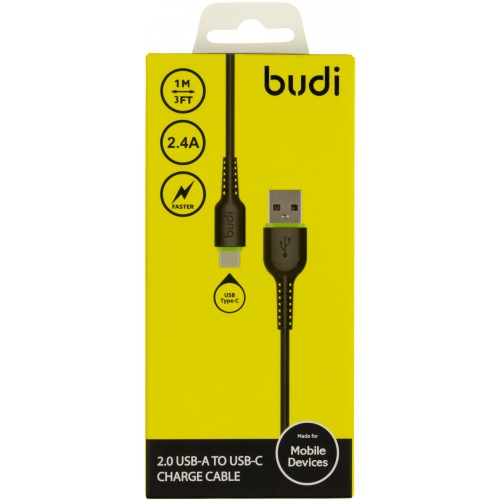 Кабель USB > Type-C Budi 2.4A 1 м M8J158T