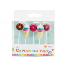 Набір свічок в торт Sweets 5 шт Maxi (48) MX629181