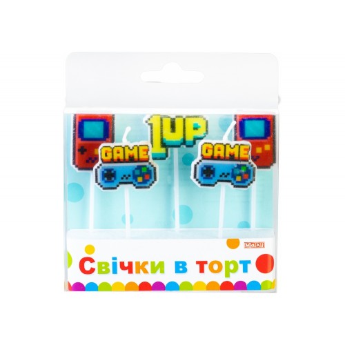 Набір свічок в торт Games 5 шт Maxi (48) MX629278