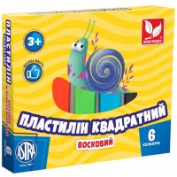 Пластилін восковий 6 кольорів 170 гр Школярик квадратний (26) 83811908  