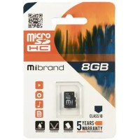 Карта памяти 8 Gb Micro-SDHC Mibrand class6 1671