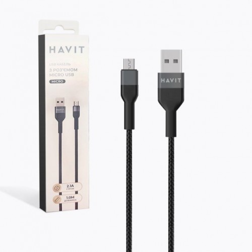 USB-кабель > Type-C Havit HV-CB623C 2.1A 1 м black