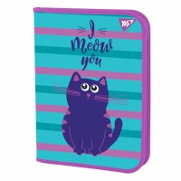 Папка для тетрадей B5 Yes Kittycon на молнии пластиковая (12) 491959