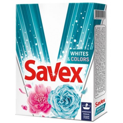 Прал. порошок 400г автомат Savex 2в1 Whites&Colors(22)