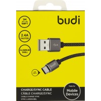 Кабель USB > Type-C USB Budi 2.4A 3м DC206T30B-BLK