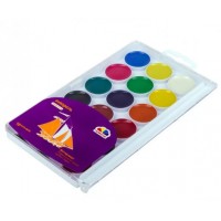 Акварель 18 кольорів Творчість без пензлика, пластик Гамма UA (12) №400104  