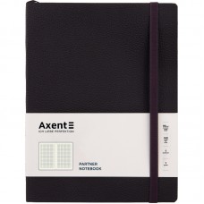 Блокнот B5 96 листов клетка картонная обложка Partner Soft L черный Axent (12) 8615-01-A