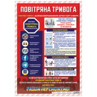 Плакат A2 Повітряна тривога Ранок (20) 0143/10104252У