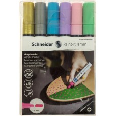 Набор маркеров акриловых Schneider Paint-it 320 4мм Wallet Set1 6 цветов S120296