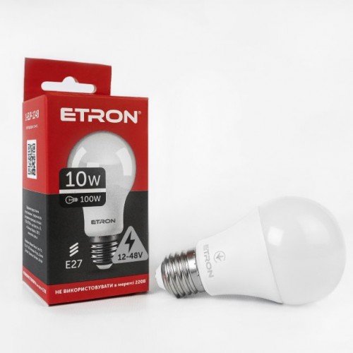 Лампа Etron Light Power LED 1-ELP-1248  A60 10Вт 12-48V 4200K Е27(10)