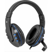 Навушники Defender Warhead G-160 ігрові 2,5м black/blue+мікрофон 64118