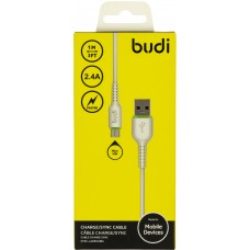 Кабель USB > micro USB Budi 2.4A 1 м white M8J158M  