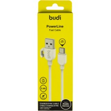 Кабель USB > Type-C Budi 2.4A 1м white DC227T10W/Breidon/