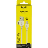 Кабель USB > microUSB Budi 2.4A 1м white DC227M10W/Breidon/