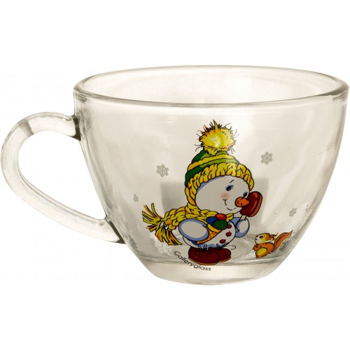 Чашка скло 230мл Tea Cup Новорічний 91505182/Галерея/(48)