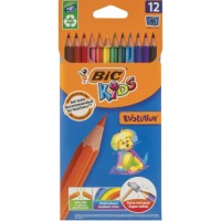 Олівці кольор. 12 кольор. Bic 82902910/82902912 Кідс Еволюшен(12)