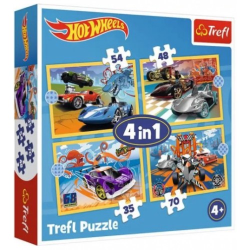 Пазли Trefl 4в1 Супер авто. Hot Wheels 34627(8)